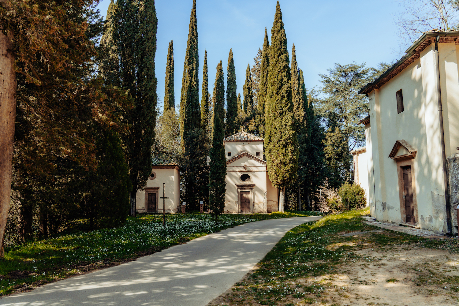 Il complesso di San Vivaldo nacque a seguito dell'insediamento dei Francescani nel maggio del 1500.